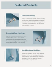 Soft Teal and Simple Jewelry Catalog - صفحة 2