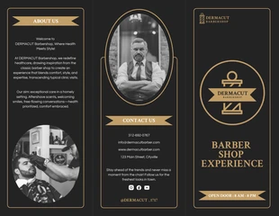 Free  Template: Broschüre „Barber Shop Experience“.
