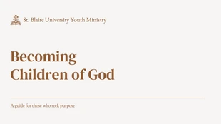 Free  Template: Beige und Braun Minimalistisch Modern Elegant Seminar Kirche Präsentation
