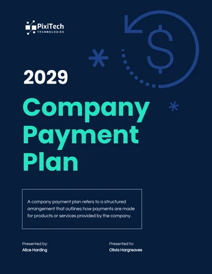 Free  Template: Plan de paiement Dark Neon