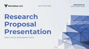 Free  Template: Blu e bianco moderno pulito proposta professionale ricerca presentazione