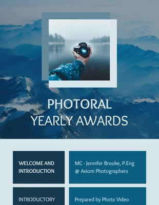 business  Template: Programa de eventos de premios de fotografía