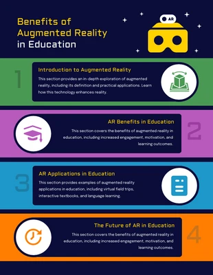 Free  Template: Benefícios da Realidade Aumentada no Infográfico Educacional