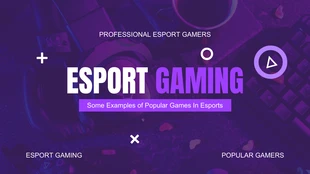 Free  Template: Marineblau und Lila Minimalistisch Modern Professionell Esport Spiel Präsentation