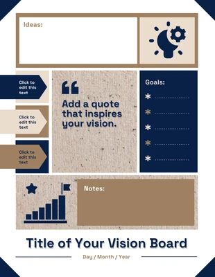 Free  Template: Tableau de vision en ligne vierge et modifiable