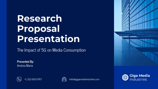 Blue And Navy Simple Modern Proposal Research Presentation - page 1
