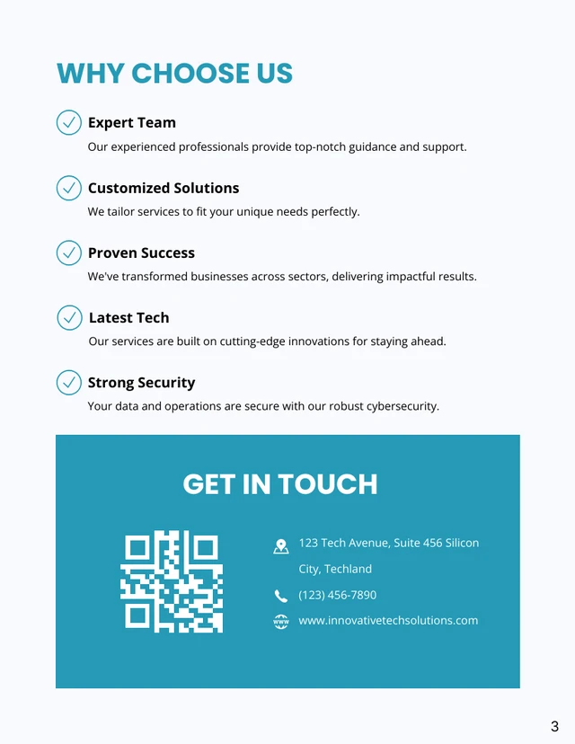 Light Blue And White Minimalist Tech Service Catalog - Página 3
